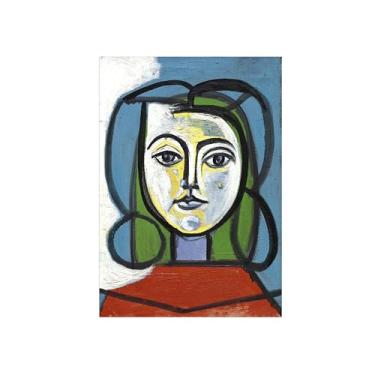 Imagem de Pinturas Famosas Arte Parede-Imagens em Tela-Woman's Head-Pôster e Impressões para Sala de Estar Quarto Casa 50x70cm20x27in Sem Moldura