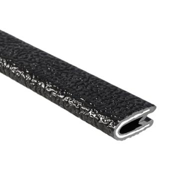 Imagem de TRIM-LOK - Acabamento de borda Trim-Lok 150B2X1/16-25 – Serve para borda de 1/40.6 cm, comprimento da perna 9/40.6 cm, comprimento de 6,8 cm, preto, textura de seixo – Protetor de borda de PVC