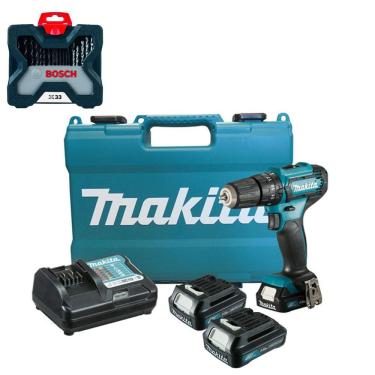 Imagem de Parafusadeira/Furadeira Makita 12V Hp333Dwye + 2 Baterias