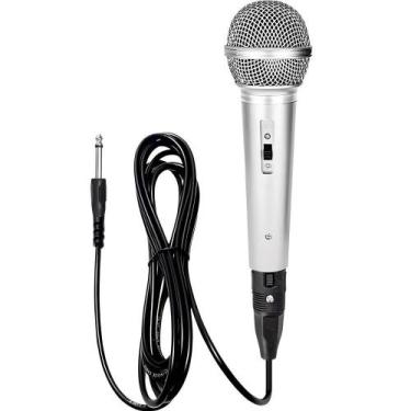 Imagem de Microfone Dinâmico Com Fio Cabo 3 M Lig/Deslig Profissional - Altomex