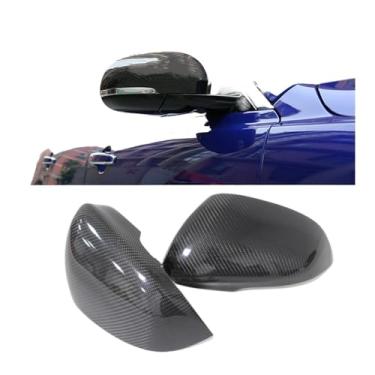 Imagem de Capa de espelho retrovisor complementar compatível com Jaguar XF 2011 2012 2013 2014 2015 2016 2017 Exterior lateral real fibra de carbono capas de concha de carro