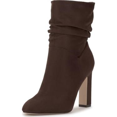 Imagem de Jessica Simpson Bota feminina Mixtesa no tornozelo, Microcamurça elástica Dark Truffle, 42