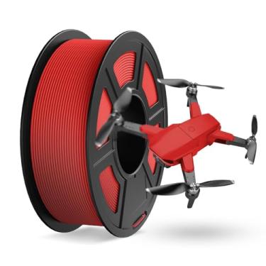 Imagem de JAYO Filamento PETG fosco rápido 1,75 mm vermelho 1,1 kg, filamento de impressora 3D de alta velocidade 30-600 mm/s, alta dureza e resistência a impactos, carretel de 1,1 kg (1,1 kg)