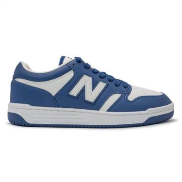 Imagem de Tênis New Balance 480 Low Unissex (Azul/Branco, BR, Adulto, Numérico, 36)
