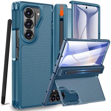 Imagem de NINKI Capa para Samsung Galaxy Z Fold 7 com suporte para caneta S e caneta Stylus, protetor de tela com suporte invisível com dobradiça rígida à prova de quedas, capa para celular Samsung Z Fold 7 com