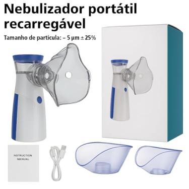 Imagem de Nebulizador Inalador Ultrassônico Portátil Mesh Sem Fio Recarregável Silencioso – Adulto Infantil Compacto USB Premium para Asma Rinite Bronquite
