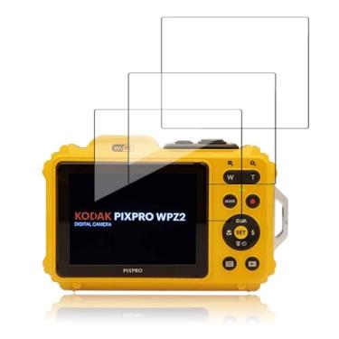 Imagem de NOUKAJU [Pacote com 3] Protetor de tela para KODAK PIXPRO WPZ2, vidro temperado HD, dureza 9h, arranhões, anti-impressão digital, protetor de filme de vidro temperado para câmera KODAK PIXPRO WPZ2