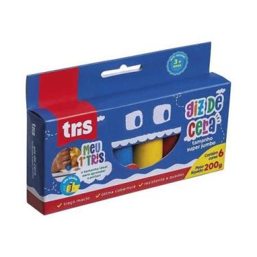Imagem de Giz cera tris super jumbo 6 cores
