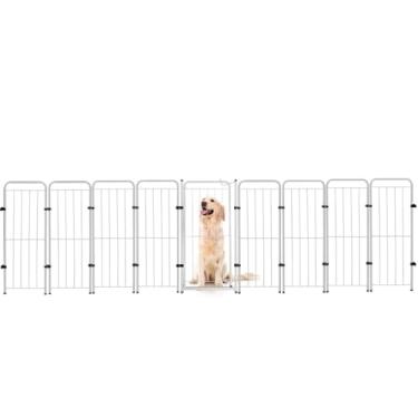 Imagem de Cercado Grande Cachorro Pet Grade 8 Módulos+Portão (Branco)