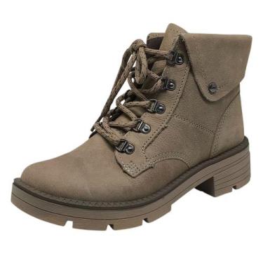 Imagem de Coturno Feminino Elegante Couro Confortável Dakota, Titanium, 36