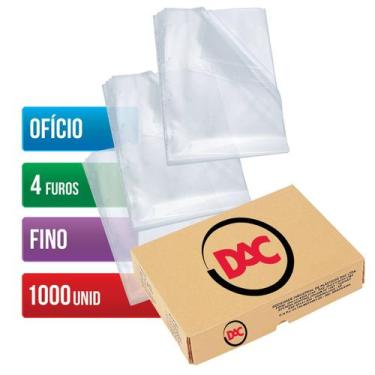 Imagem de Envelope Plástico DAC Ofício com espessura Fino e 4 Furos 1000 unidade
