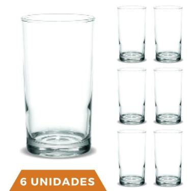 Imagem de 6 Copos Brooklyn 330ml Agua Vidro Transparente Suco Nadir - NADIR FIGU