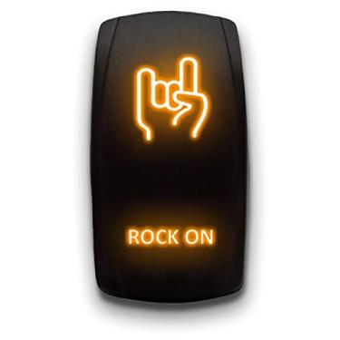 Imagem de Stark Industries Rock On - Interruptor De Alternância 5 Pinos, Duplo Polo, Com Sensor Posição Única, Gravado A Laser Laranja, 20A, 12V