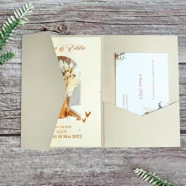 Imagem de MillaSaw Cartões de convite de aniversário de casamento envelope de convite fácil DIY cartões comemorativos 25 peças (azul fosco)