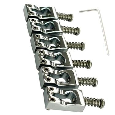 Imagem de OVSAL Selas de latão para guitarra elétrica 10,8 mm selas de ponte para guitarra Fender Strat Stratocaster Tele Telecaster 6 cordas para ponte tremolo