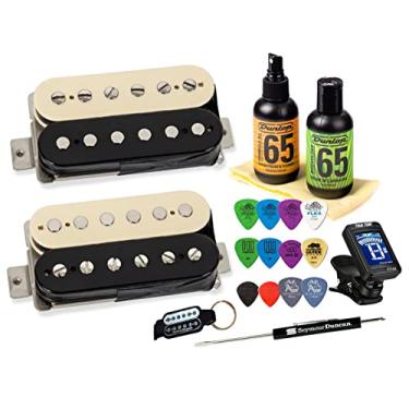 Imagem de Conjunto de captador Humbucker para guitarra elétrica Seymour Duncan Slash 2.0 com Tonebird Care, palhetas, afinador, conjunto de ferramentas Hotter APH-2 11104-20 (Zebra)