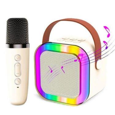 Imagem de Caixinha De Som LED RGB Karaokê Infantil Bluetooth Portátil - Arco
