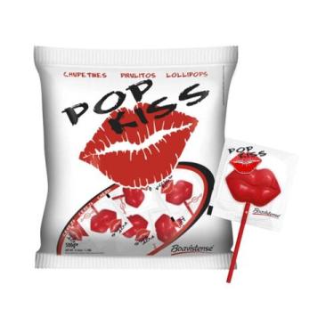 Imagem de Pirulito pop kiss pacote 500g florestal