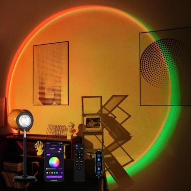 Imagem de Projetor de lâmpada Sunset Tsrarey Sunset Light com controle remoto