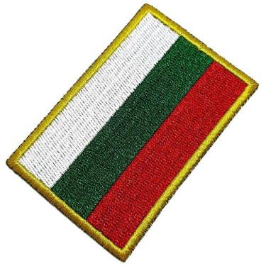 Imagem de Bandeira País Bulgária Patch Bordada Termo Adesivo Para Boné - BR44