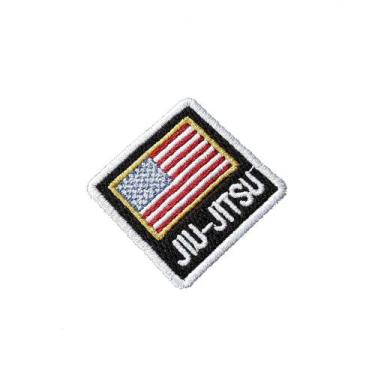 Imagem de AM0152T02 Jiu-Jitsu Bandeira EUA Patch Bordado Termo Adesivo - BR44