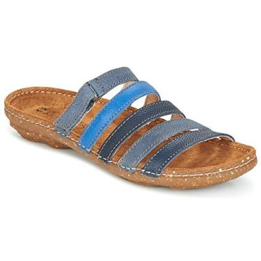 Imagem de El Naturalista Sandália feminina N327 Multi couro azul misto/torcal plana, Azul misto, 40