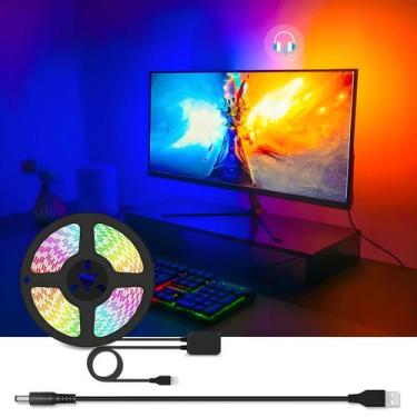 Imagem de Fita De Luz LED Ambiental Inteligente RGBIC Sync Para Monitor De Jogos