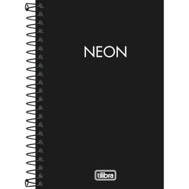 Imagem de Tilibra - Caderneta Espiral Capa Plástica 1/8 Médio sem Pauta, Neon, 302643, 11x15.4cm, Preto