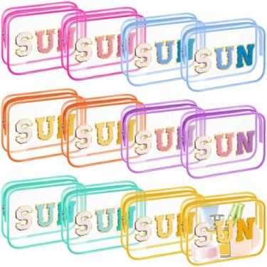 Imagem de Bolsas de maquiagem Kacctyen Sun Clear 12 peças impermeáveis para prai