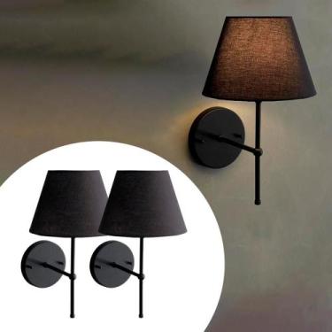 Imagem de Kit 2 Arandelas de Parede Clássica interna Alumínio Com Cúpula Ref 19 