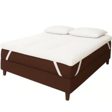 Imagem de Pillow Top Queen Home&Cia 200 Fios Premium 10cm 1200g/m² 158x200cm Bra