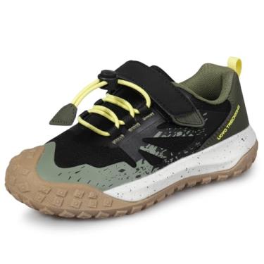 Imagem de UOVO Tênis de caminhada para meninas, meninos, meninas, impermeável, tênis de corrida para atividades ao ar livre, antiderrapante, leve, Verde militar, 16