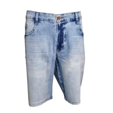 Imagem de Bermuda Masculina Jeans Clara Despojada Live Zoom Plus Size-Masculino
