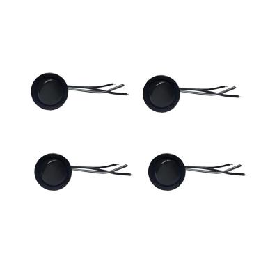 Imagem de 04 Interruptor Para Moveis Botão 22mm Com Cabo 2a Preto