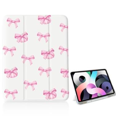 Imagem de Capa de Halloween com laço rosa abóbora para iPad de 11 polegadas (chip A16) 2025 geração 11ª/iPad 11 polegadas 2022 10ª geração com suporte para lápis e hibernar/despertar automático, capa traseira