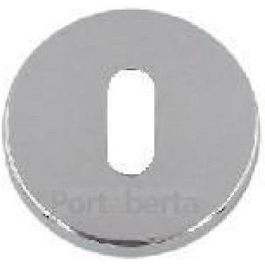 Imagem de Kit Roseta Avulsa Fechadura Interna Imab Cromada Redonda 066