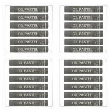 Imagem de PATIKIL Pastéis a óleo cinza escuro, 24 peças de giz de cera de óleo macio, pastéis cremosos, materiais de arte em bastão para pintura de arte, desenho, mistura de graffiti para iniciantes e artistas