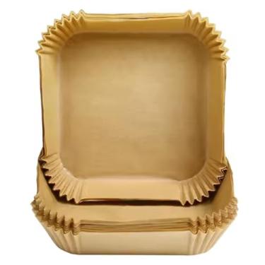Imagem de 300 Formas de Papel Descartável Antiaderente para Airfryer Fritadeira Elétrica Resistente ao Calor Não Suja Não Gruda Cesta Cestinha Tapete para Forno