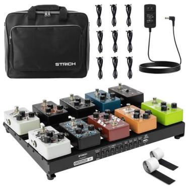 Imagem de Pedal de guitarra STRICH PB-S15 com fonte de alimentação e acessórios