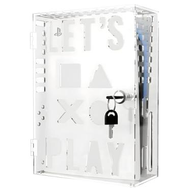 Imagem de Skywin Caixa De Acrílico Transparente Para Ps5, Capa Jogos, Protege E Consoles Jogos Públicos, Compatível Com Playstation, Slim, Pro