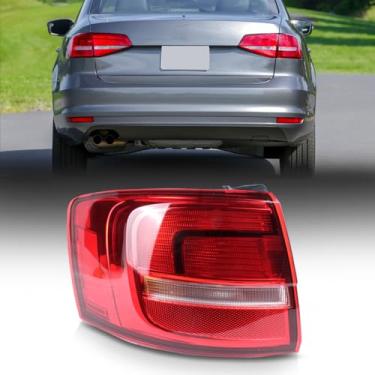 Imagem de CHELANGHU Lâmpada de luz traseira externa sem lâmpada para VW Jetta 2015 2016 2017 2018 versão dos EUA, substitui para 5C6 945 095H (lado do motorista)