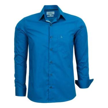 Imagem de Camisa Social Manga Longa Amil Comfort Lisa Com Bolso Algodão 1870, Ro