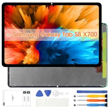 Imagem de Tela de substituição para Samsung Galaxy Tab S8 para Samsung Tab S8 Display LCD para Samsung X700 X706 Montagem de vidro digitalizador de tela sensível ao toque SM-X700 X700U X706N (não para S8 Plus
