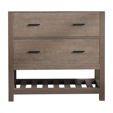 Imagem de walnest Armário de banheiro independente com espelho – 2 gavetas de fechamento suave e 1 prateleira de abertura, compatível com pia embutida, design que economiza espaço para banheiros (81 cm)