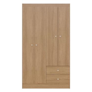 Imagem de Guarda Roupa Solteiro Versa 4 Portas Freijó Fosco - Kits Parará