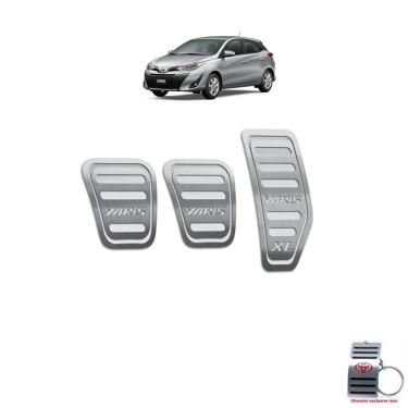 Imagem de Pedaleiras Manual Aço Inox Toyota Yaris XL 2019-2022 Prata