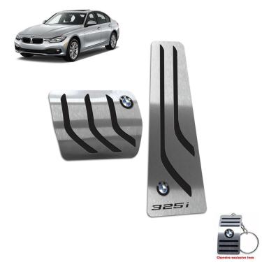 Imagem de Pedaleira Automático Em Inox Bmw 325i 2005 a 2012 Preto