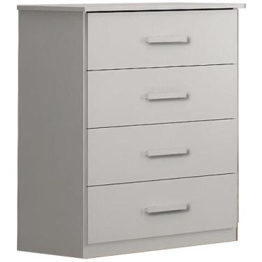 Imagem de Cômoda Rubi Branca 4 Gavetas Leifer Móveis