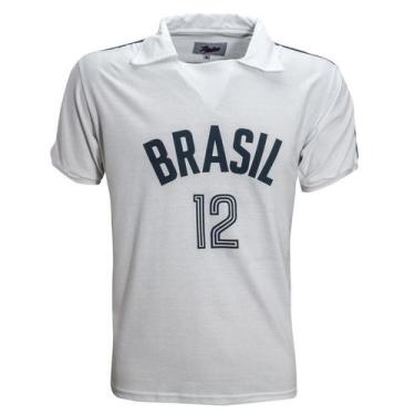 Imagem de Camisa Brasil Vôlei 1984 Liga Retrô  Branca P, Branco, P