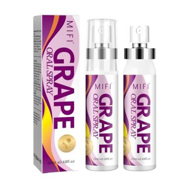 Imagem de Spray bucal de hálito fresco, spray de hálito floral sabor frutado para mau hálito (sabor de uva *2 unidades)